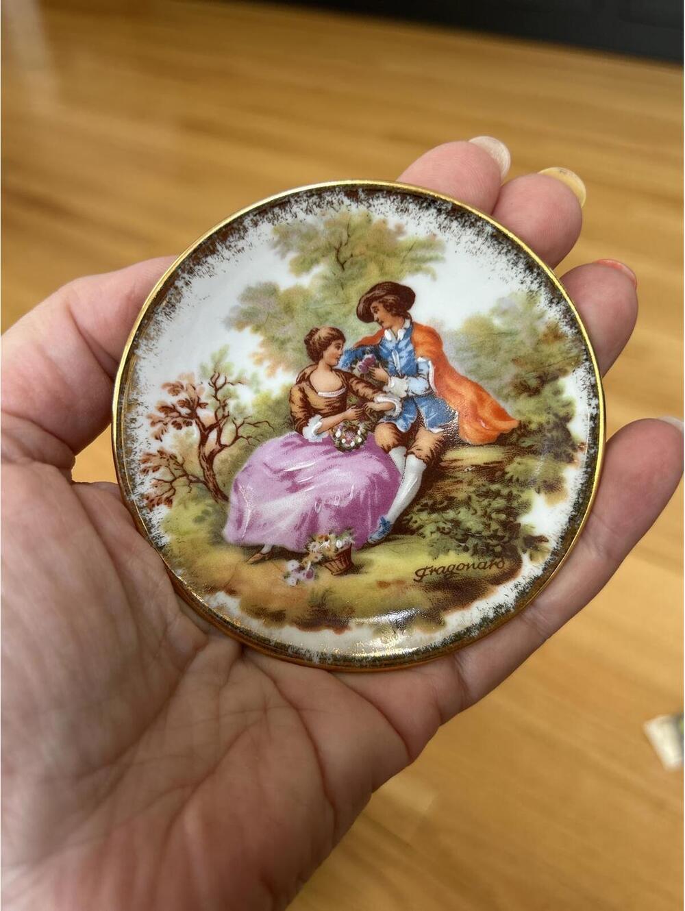 Rare Mini Vintage Fragonard Limoges France China Plate